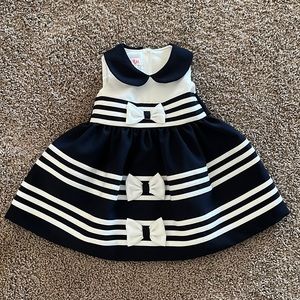 Gently used Navy and white Blue dress